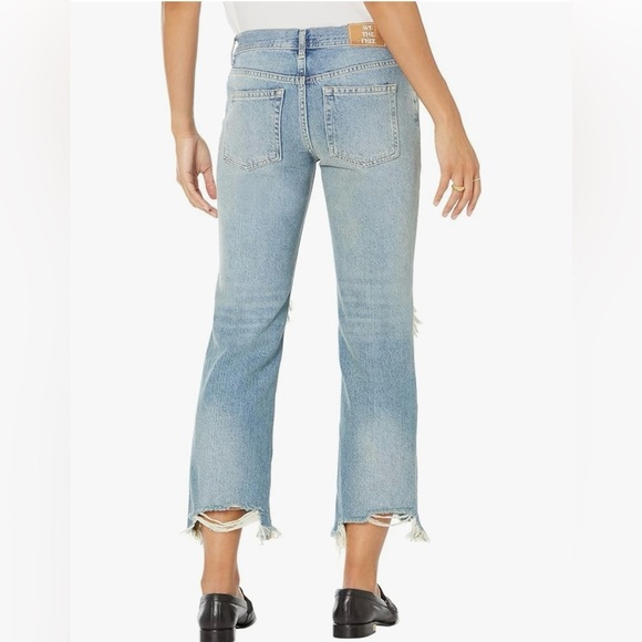 Free People Maggie Mid Rise Straight Jeans Size 27 - Picture 2 of 14